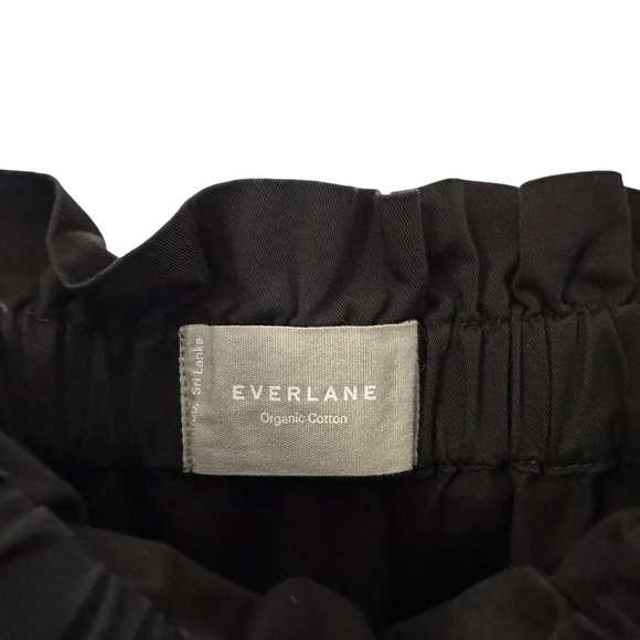 Everlane Womens Organic Cotton Paperbag Dress Sz Small Black Pockets Minimalist - Picture 13 of 13